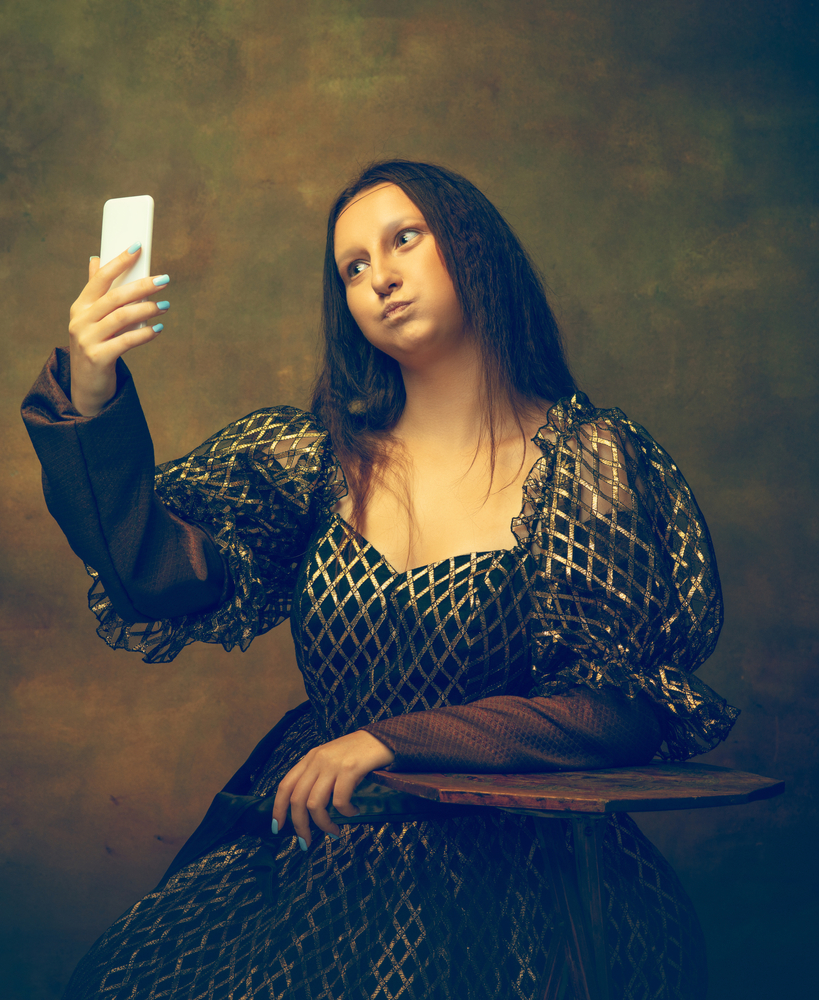 Mona Lisa tar en selfie