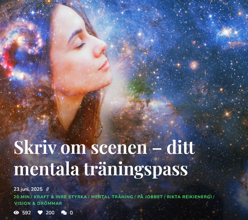 Omslagsbild till mental träning på Reikiportalen