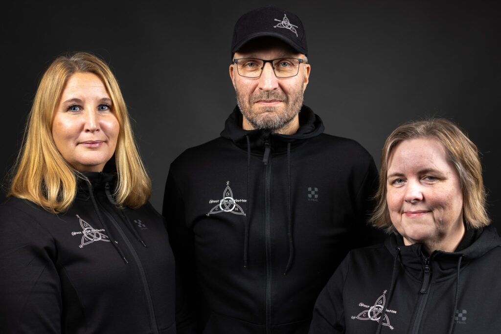 Bild på Ghost Crew Norrbotten. Från vänster: Sara, Johan & Karin