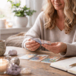 Kvinna som gör andlig vägledning