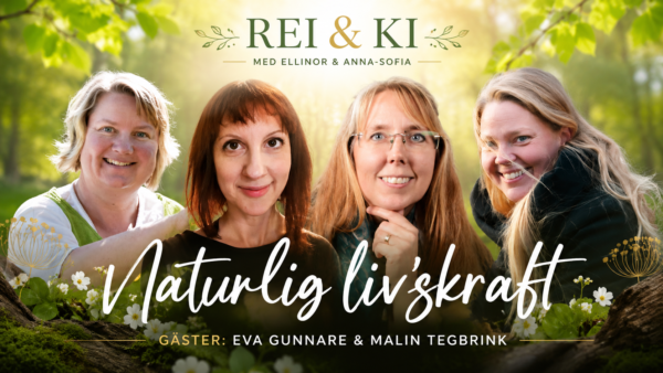 Poddomslag med naturtema, gröna växter och solljus.
